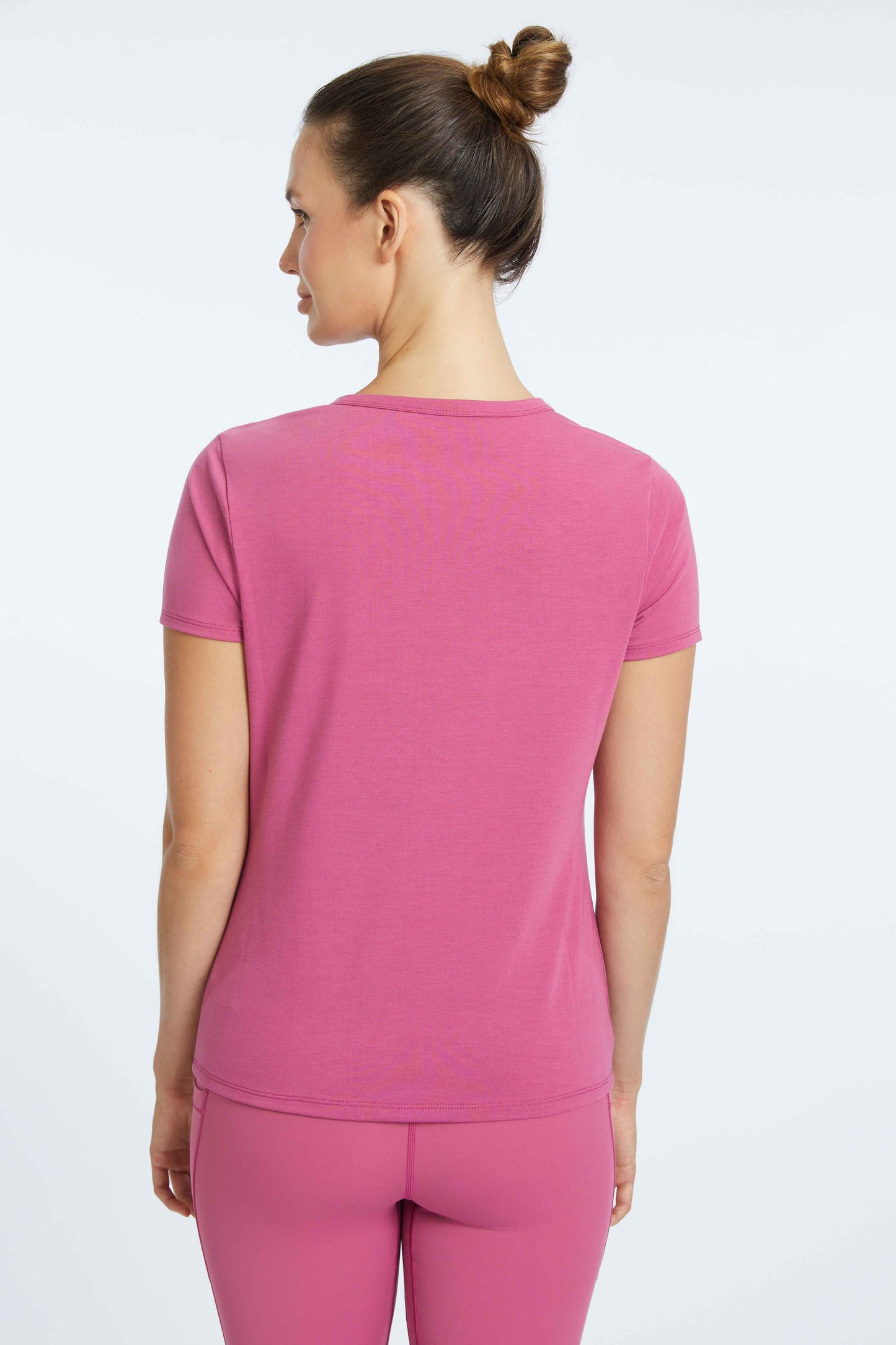 Short Sleeve Fitted Performance Tee Red Violet